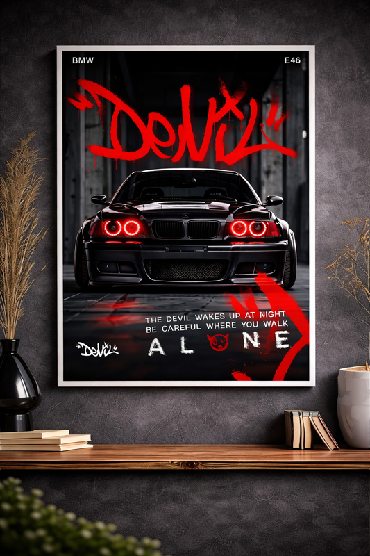 BMW E46 | "Devil" | Car Poster