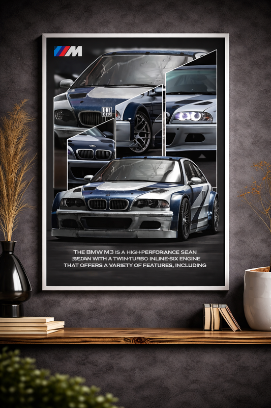 BMW M3 | E46 Most Wanted | Car Poster